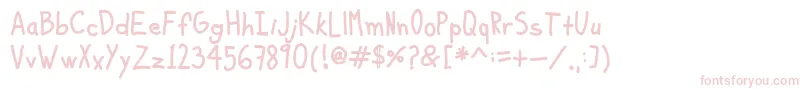 KiddoSoupBold Font – Pink Fonts on White Background