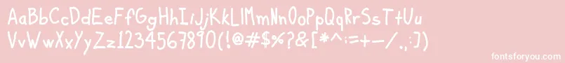KiddoSoupBold Font – White Fonts on Pink Background