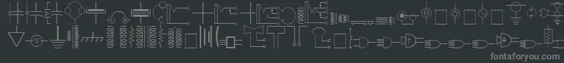 Więcej informacji o czcionce Carrelectronicdingbats Czcionka Carrelectronicdingbats – szare czcionki na czarnym tle