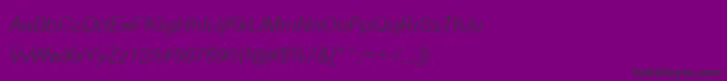 CordiaupcItalic Font – Black Fonts on Purple Background