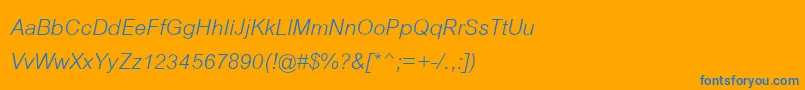 フォントCordiaupcItalic – オレンジの背景に青い文字