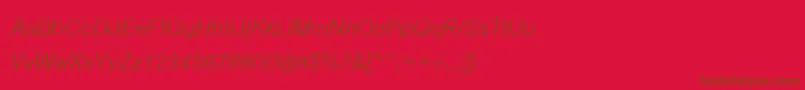 CordiaupcItalic Font – Brown Fonts on Red Background