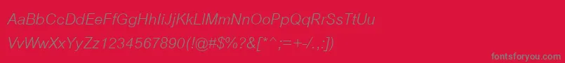 fuente CordiaupcItalic – Fuentes Grises Sobre Fondo Rojo