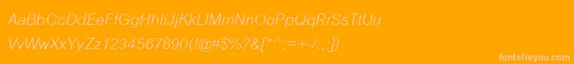 CordiaupcItalic Font – Pink Fonts on Orange Background