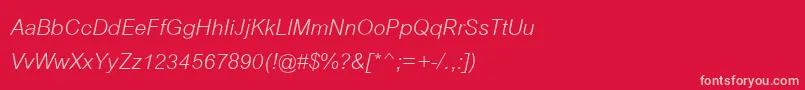 フォントCordiaupcItalic – 赤い背景にピンクのフォント