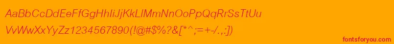 CordiaupcItalic Font – Red Fonts on Orange Background