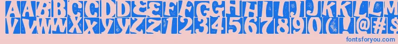 StampooRegular Font – Blue Fonts on Pink Background