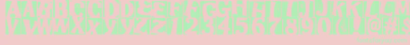 StampooRegular Font – Green Fonts on Pink Background