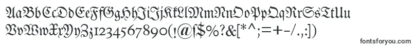 Dsluthersche-fontti – Isot alkukirjaimet sisältävät fontit