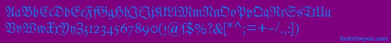 Dsluthersche Font – Blue Fonts on Purple Background