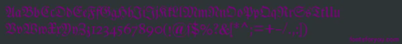 Dsluthersche Font – Purple Fonts on Black Background
