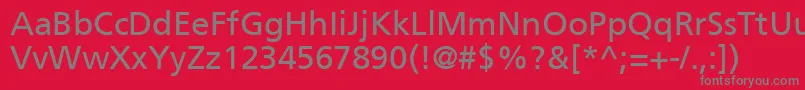 PalmaSsi Font – Gray Fonts on Red Background