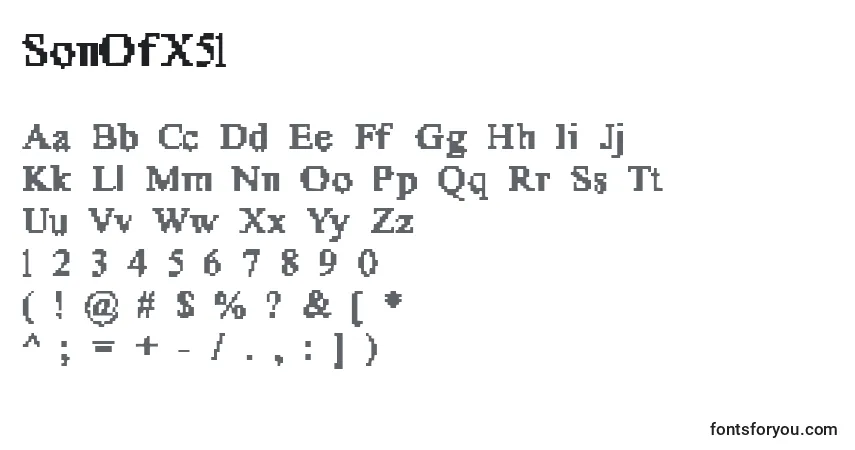 Schriftart SonOfX51 – Alphabet, Zahlen, spezielle Symbole
