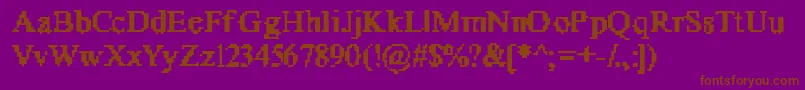 SonOfX51 Font – Brown Fonts on Purple Background