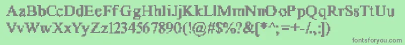 SonOfX51 Font – Gray Fonts on Green Background