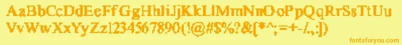 SonOfX51 Font – Orange Fonts on Yellow Background