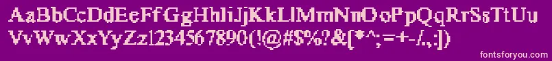 SonOfX51 Font – Pink Fonts on Purple Background