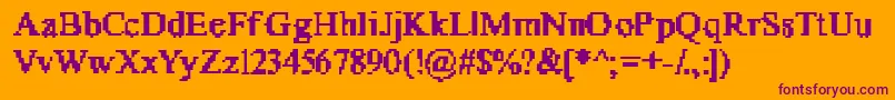 SonOfX51 Font – Purple Fonts on Orange Background