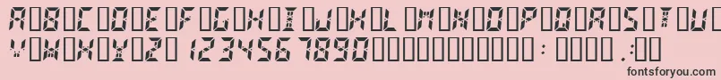 Шрифт Digital2 – чёрные шрифты на розовом фоне
