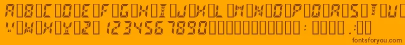 Police Digital2 – polices brunes sur fond orange