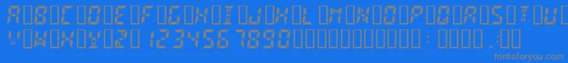Digital2 Font – Gray Fonts on Blue Background