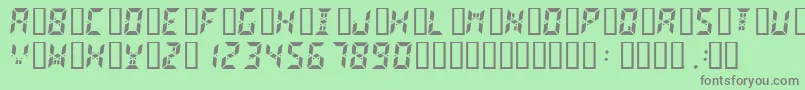 Digital2 Font – Gray Fonts on Green Background