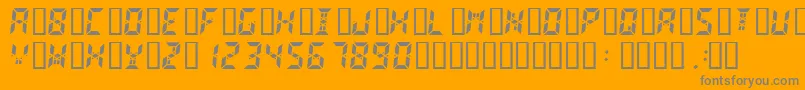 Digital2 Font – Gray Fonts on Orange Background