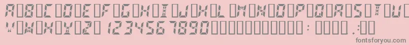 フォントDigital2 – ピンクの背景に灰色の文字