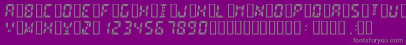 Digital2 Font – Gray Fonts on Purple Background