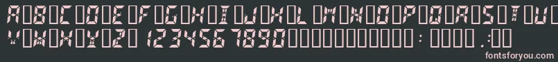 Digital2 Font – Pink Fonts on Black Background