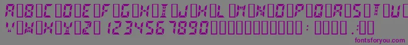 Digital2 Font – Purple Fonts on Gray Background