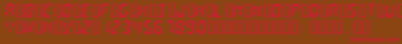 Digital2 Font – Red Fonts on Brown Background