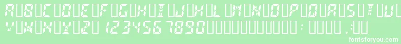 Digital2 Font – White Fonts on Green Background