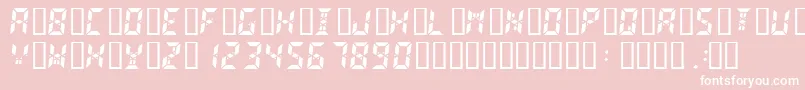 Digital2 Font – White Fonts on Pink Background