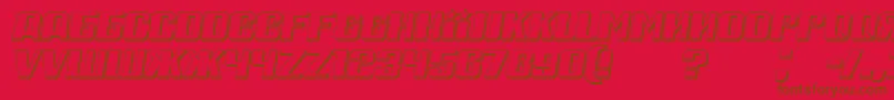 RussianSpringShadowItalic Font – Brown Fonts on Red Background