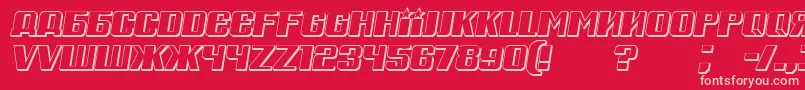 RussianSpringShadowItalic Font – Pink Fonts on Red Background