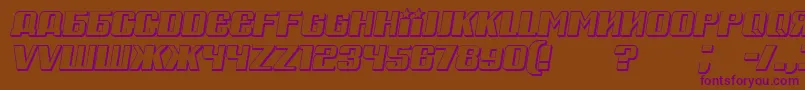 RussianSpringShadowItalic Font – Purple Fonts on Brown Background