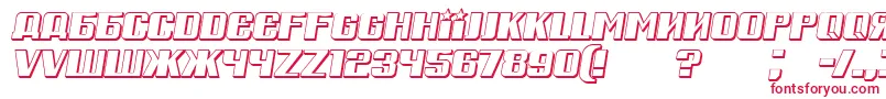 RussianSpringShadowItalic Font – Red Fonts on White Background