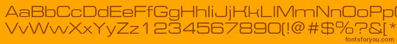 Eurofontextendedc Font – Brown Fonts on Orange Background