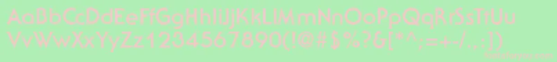 SerenadetwoBold Font – Pink Fonts on Green Background