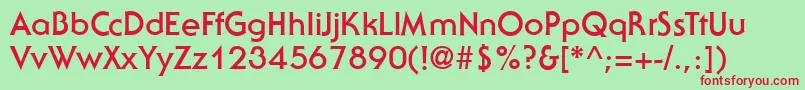 SerenadetwoBold Font – Red Fonts on Green Background
