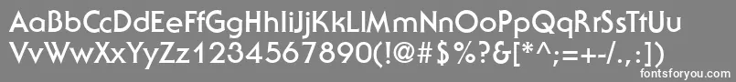 SerenadetwoBold Font – White Fonts on Gray Background