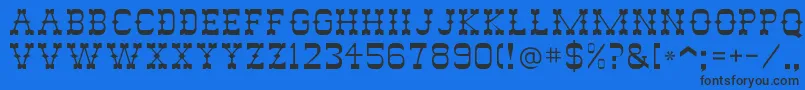 Abileneflf Font – Black Fonts on Blue Background