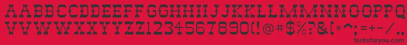 Abileneflf Font – Black Fonts on Red Background