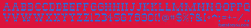 Abileneflf Font – Blue Fonts on Red Background