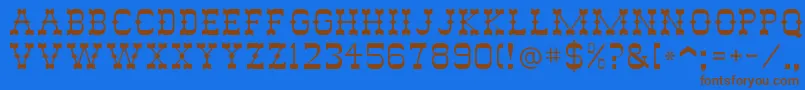 Abileneflf Font – Brown Fonts on Blue Background