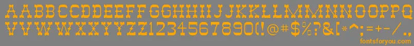 Abileneflf Font – Orange Fonts on Gray Background