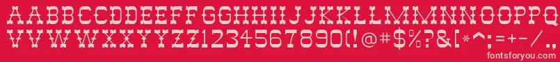 Abileneflf Font – Pink Fonts on Red Background