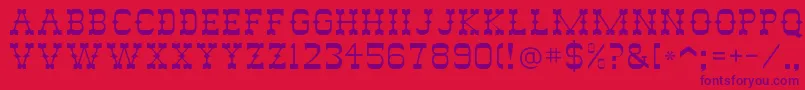 Abileneflf Font – Purple Fonts on Red Background