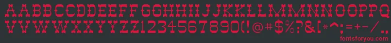 Abileneflf Font – Red Fonts on Black Background
